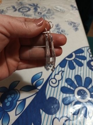 Pendientes de corazones de plata de ley