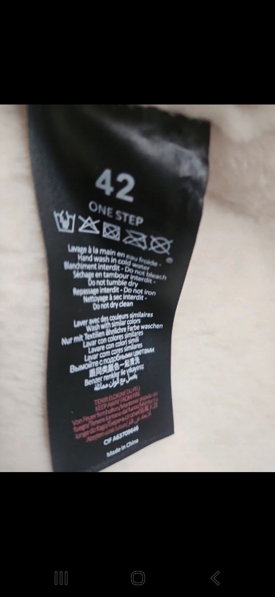 Abrigo one step con borreguillo