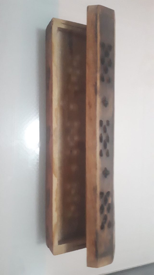 Caja quema incienso madera