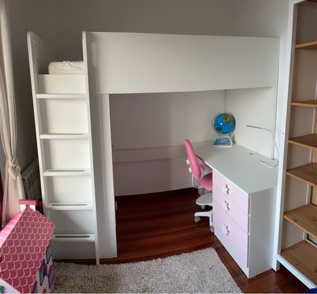 Cama ikea+armario+estanteria+pupitre+cajones