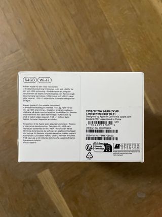 Apple TV 4K. Wifi. 64GB. Nuevo a estrenar.