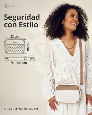 Bolso bandolera Vantamo RFID mujer