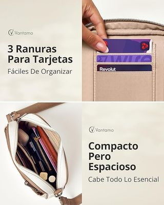 Bolso bandolera Vantamo RFID mujer