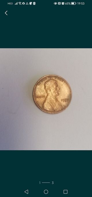 One Cent USA Abraham Lincoln, cobre e zinco