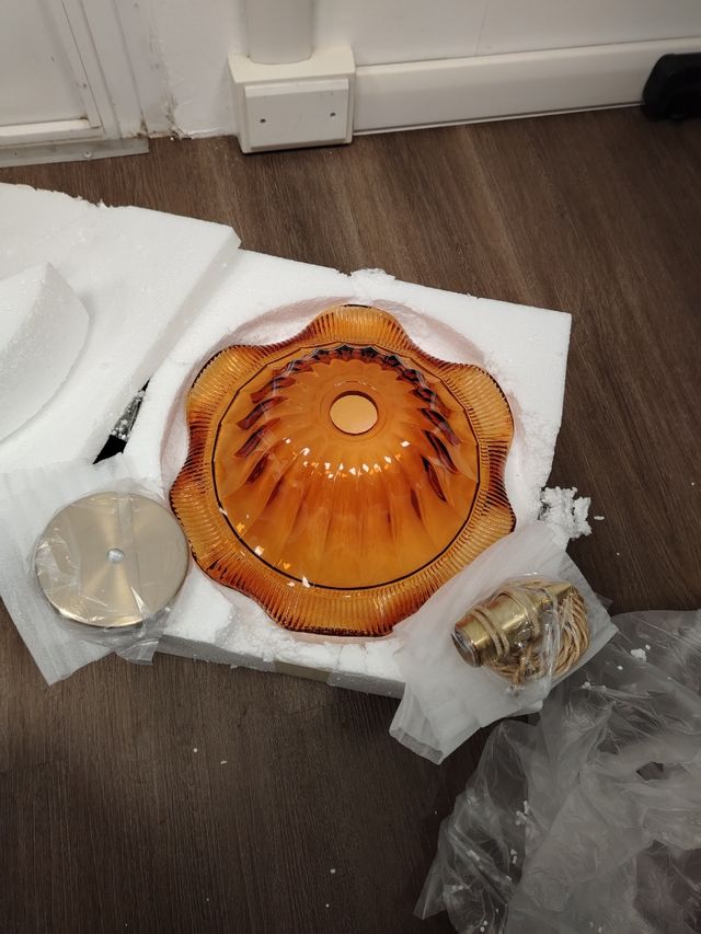 Lampadario a sospensione arancione