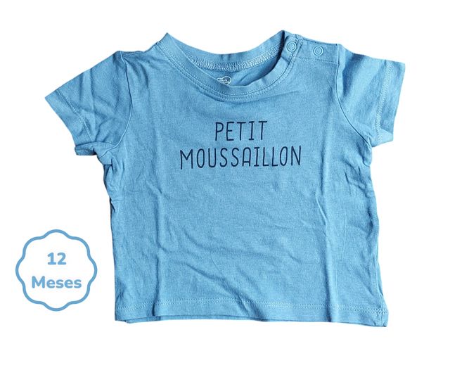 T-shirt Azul Mots D'Enfants 12 meses