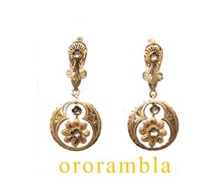 Pendientes oro 18k ANTIGUOS
