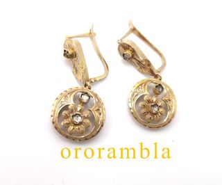 Pendientes oro 18k ANTIGUOS