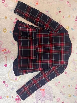 Americana a cuadros niña 10 años 