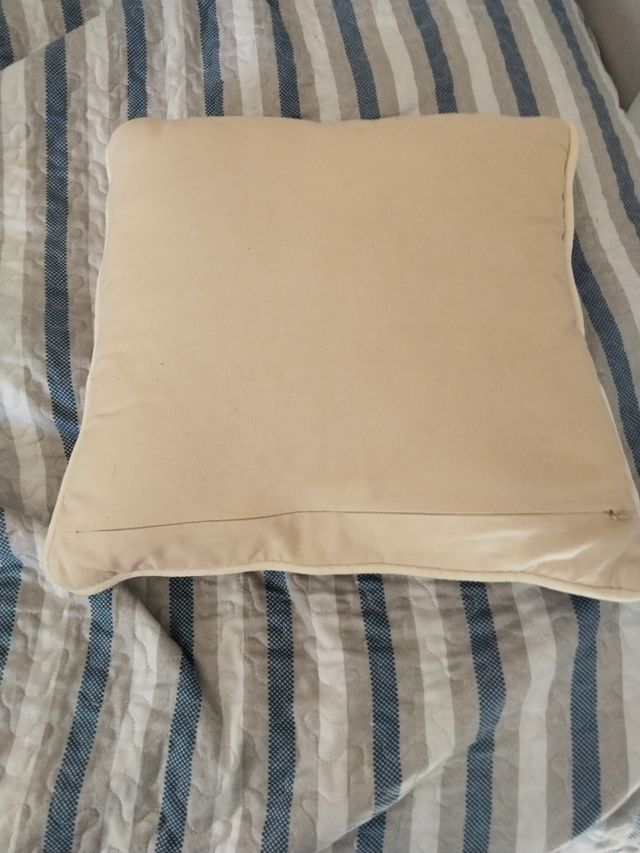 Cojín algodón cuadrado.