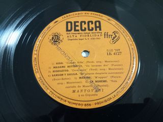 Disco vinilo Clasica Decca Mantovani operas