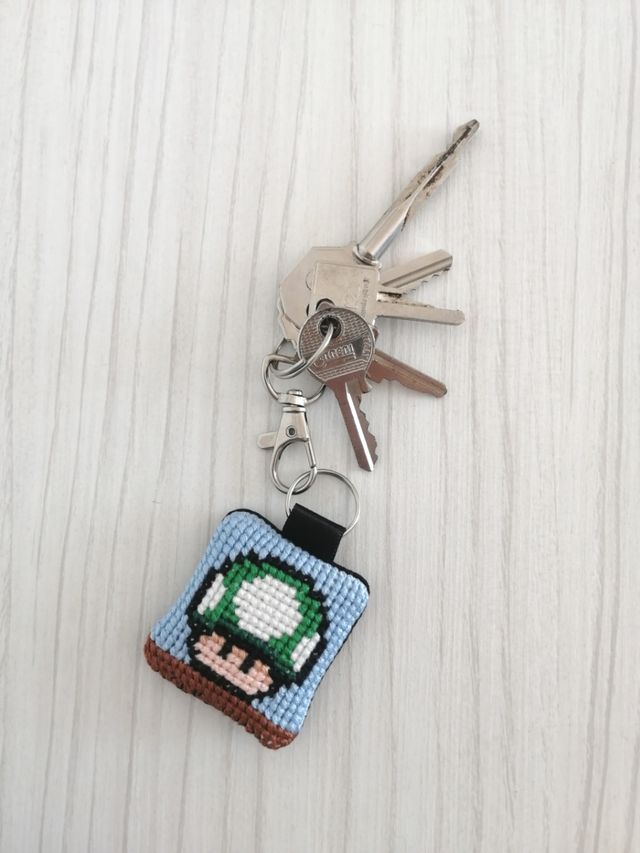 Portachiavi Fungo 1-Up  (Super Mario)