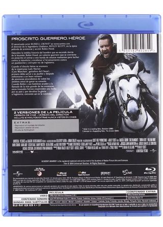 ROBIN HOOD - BLURAY NUEVO - RIDLEY SCOTT