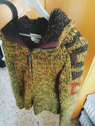Abrigo de lana/poliéster 