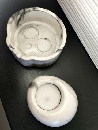 Coppia Posacenere Skull Portacandela