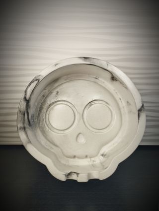 Coppia Posacenere Skull Portacandela