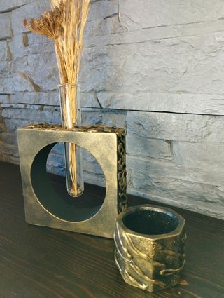 Coppia Vaso Quadro Design Moderno Home