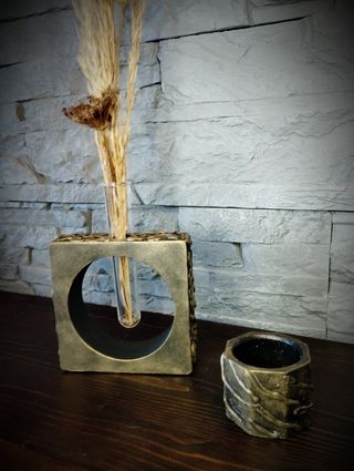 Coppia Vaso Quadro Design Moderno Home