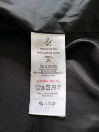 Abrigo plumas invierno Sik Silk