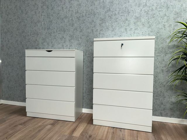 CONJUNTO DE COMODAS CAJONERAS CON ESPEJO BLANCAS