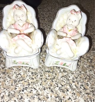 Set per gatti seduti in ceramica