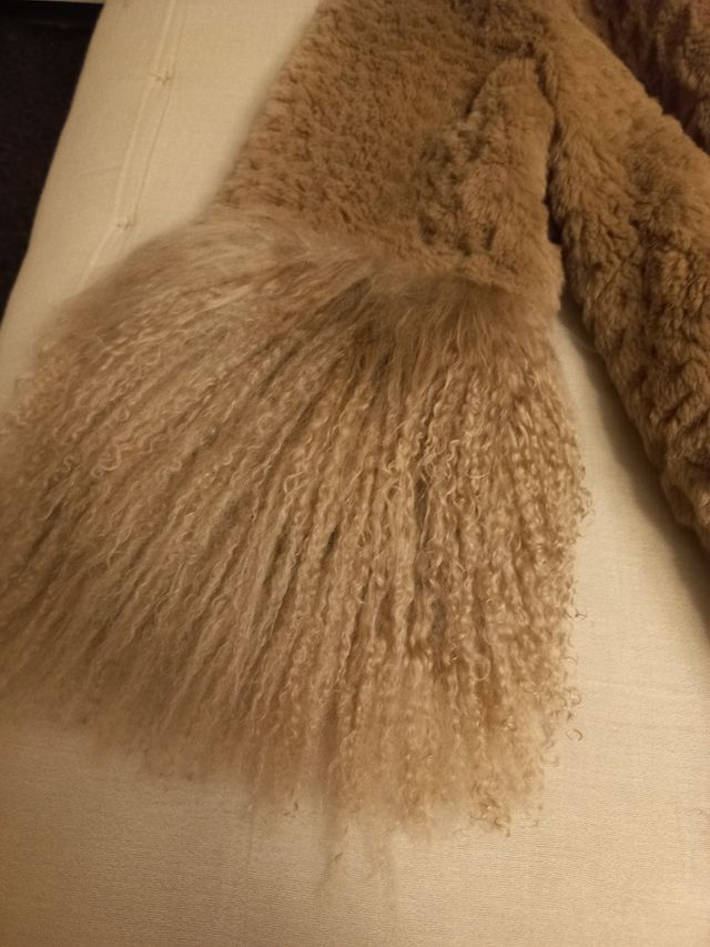 Abrigo de piel de conejo rasurado