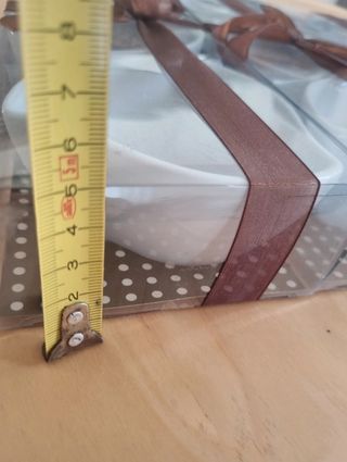 9 ciotole e 9 cucchiaini in ceramica shabby chic