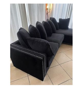 Sofa Vintage en terciopelo negro