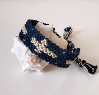 Bracciale croci beige e blu