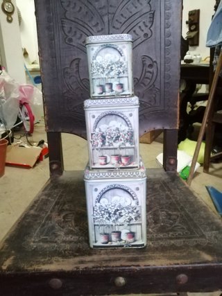 conj 3 latas para cha