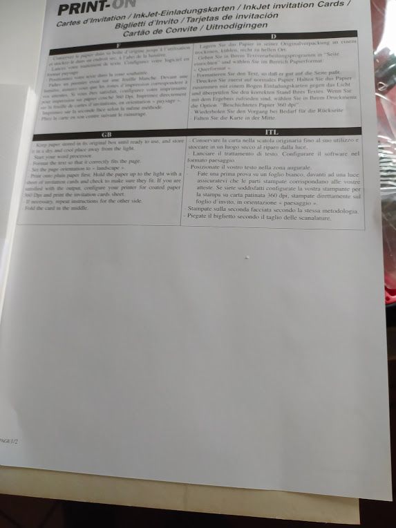 biglietti invito/partecipazioni avorio CANSON