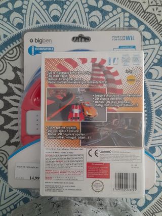 PRECINTADO.Juego wii-U:Mad Tracks+2 Volantes NUEVO