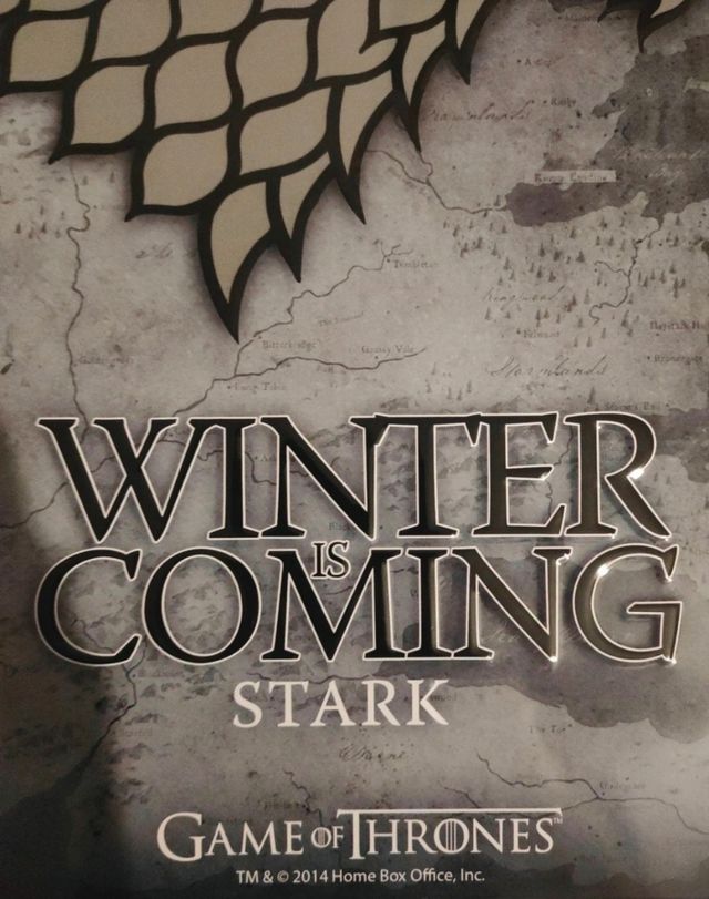 ⚔️🔥Póster metálico Stark*Juego de Tronos*🔥⚔️