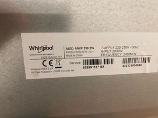 Whirlpool MWSC933SW –