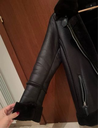 Cazadora biker borreguito