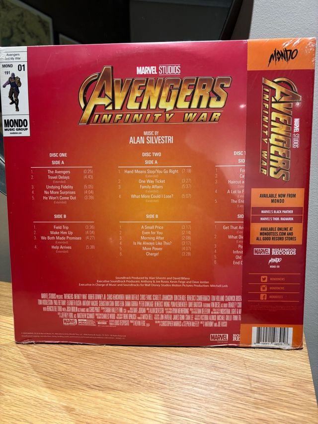 Avengers Vinilo Infinity War Mondo
