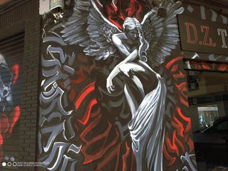 mural pintor grafiti rotulación a mano arte cartel