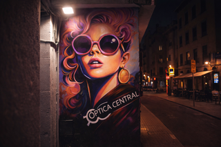 mural pintor grafiti rotulación a mano arte cartel