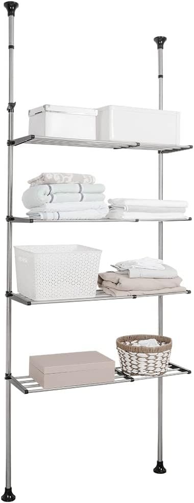 Estante almacena vertical 4 niveles sin taladro