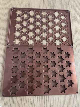 Molde de silicona para galletas navideñas.