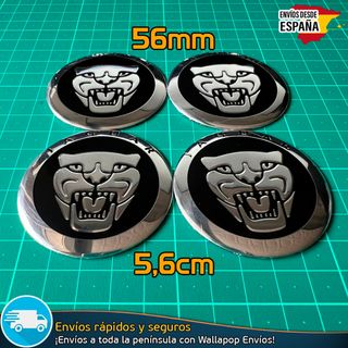 X4 Emblemas Jaguar 56mm Pegatinas Tapacubos Llanta