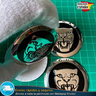 X4 Emblemas Jaguar 56mm Pegatinas Tapacubos Llanta