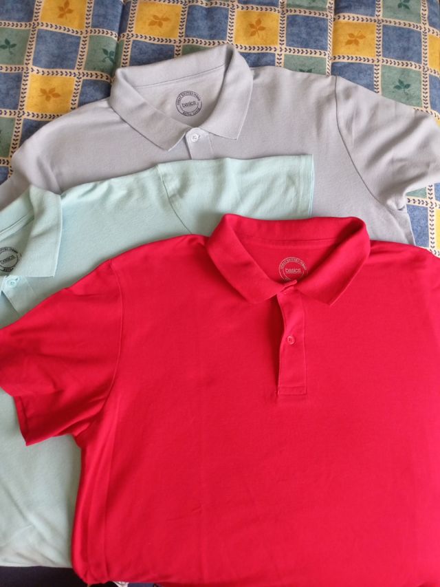 Lote de tres polos camiseros