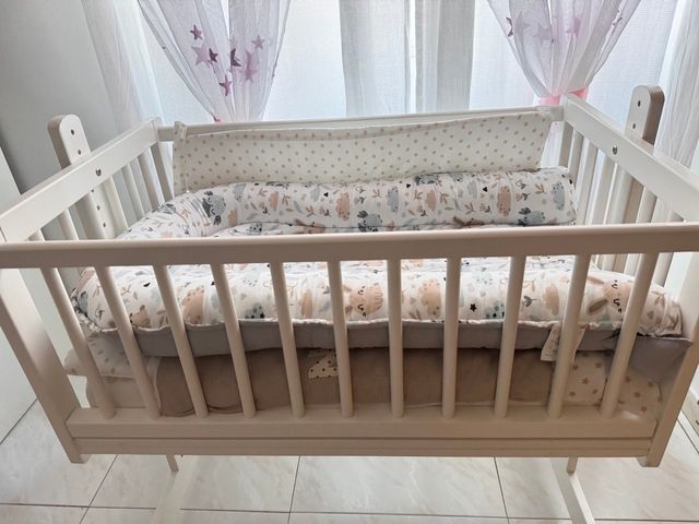 Nido de bebé algodón 90x50 Búhos gris claro