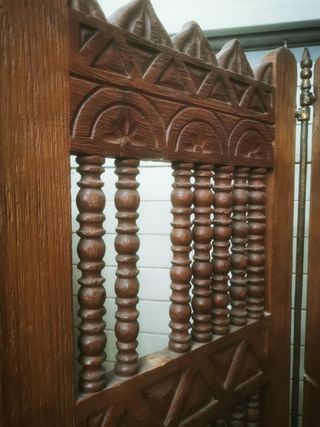 Antiguo biombo madera. Hrande