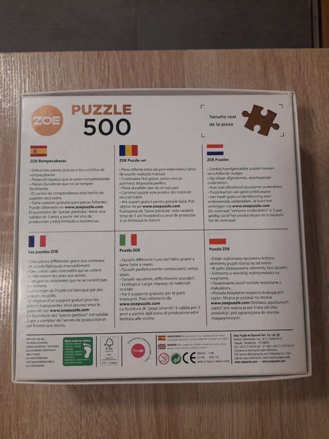 Puzzle 500 piezas ZOE