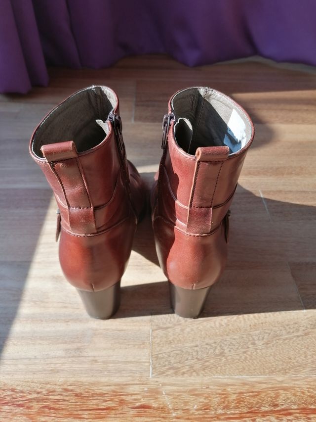 Botines De piel marrón wonders