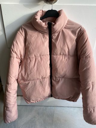 Chaquetón rosa mujer