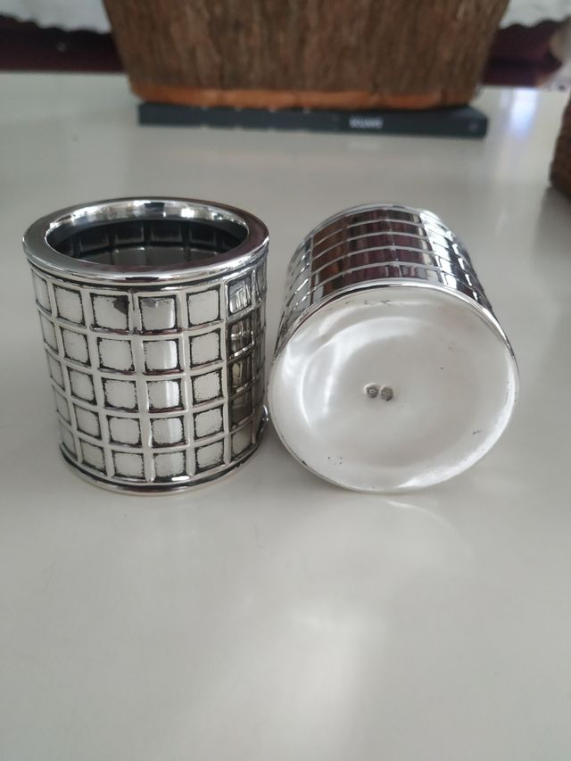 Juego de fumador de plata de ley