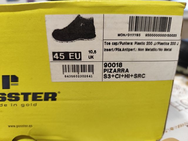 Botas de seguridad posster 90018 pizarra